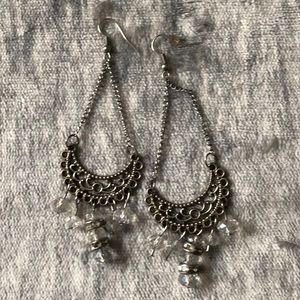 Silver chandelier earrings